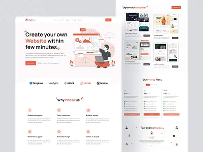 MultiSaas - Multi-Tenancy Multipurpose Website Builder (Saas) best trend 2023 build website create website dribbble best shot homepage landingpage multisaas redesign rupak rupak chakraborty saas saas website saas website builder uiux web web design website website builder website design website designer