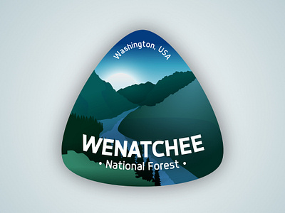 Wenatchee National Forest - 30 Day Logo Challenge (Badge) 30 day logo challenge environment graphic design illustration logo