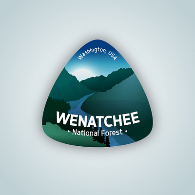 Wenatchee National Forest - 30 Day Logo Challenge (Badge) 30 day logo challenge environment graphic design illustration logo