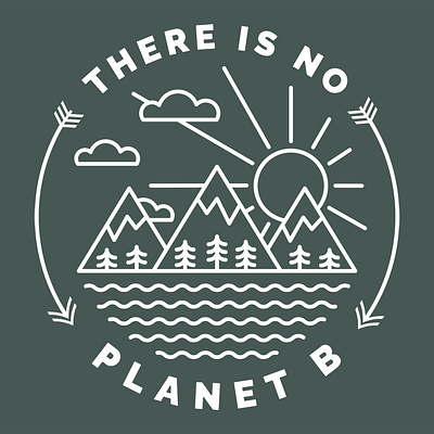 There Is No Planet B Line Art design earth environment illustration lineart minimalist redbubble teepublic