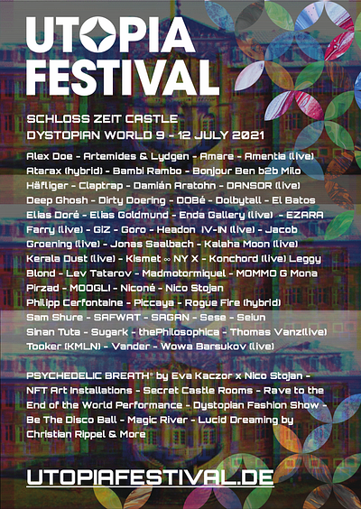 UTOPIA FESTIVAL POSTER 2021 branding graphic design poster