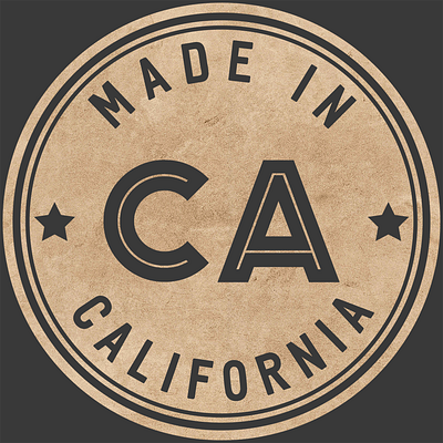 Made In California CA State USA design lettering redbubble teepublic texture