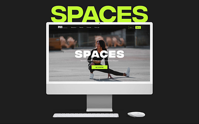 Spaces | Landing page branding dark design fitness landing logo marketing space typography ui ux vector webdesign website