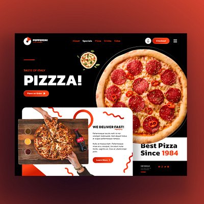 Local Pizzeria Landing Page branding dailyui design landing page pizza ui ux