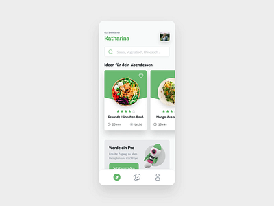 Healthy Food App Design animation app concept cook dashboard design food healthy mobile motion design recipe transitions ui ux