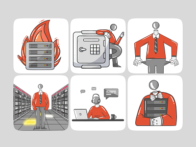 KSC - Cloud Service illustration cloud data center empty fire fireillustration illustration scurity security support supportillustration