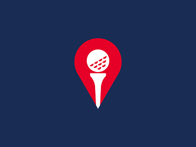 Pin Golf Logo ball bold brand brand identity design golf identity location logo logos negative space pin place simple sport