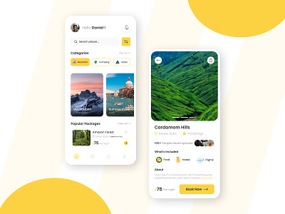 Traveler Mobile Application design mobile app travel ui uiux web design