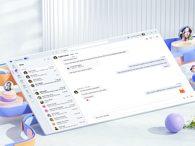 Microsoft Teams redesign 3d animation art direction branding design microsoft ui ux