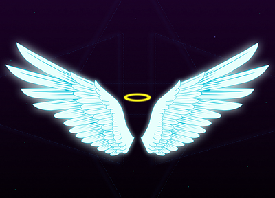 Angel wings 2d angel art cartoon design figma halo illustration logo ui ux vector wings