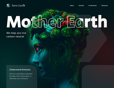 Save Earth design illustration ui website
