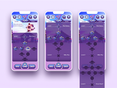 CosmoSheep Levels game design graphic design interface mobile mobile game ui ux