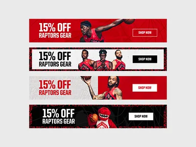 Raptors Gear Ads branding design digital design graphic design interface mockup ui ux web design webdesign