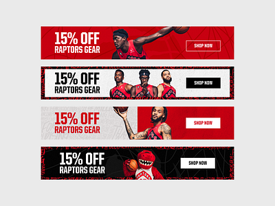 Raptors Gear Ads branding design digital design graphic design interface mockup ui ux web design webdesign