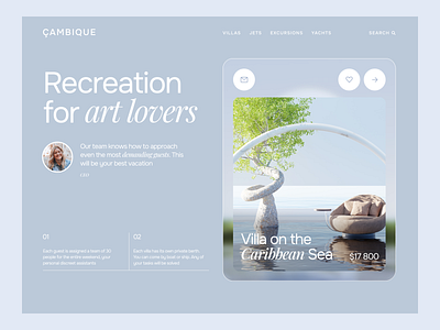 Luxury Tours for Travelers Web Site 3d app blue branding clean clean design cleanui concept design mobile app service site ui ux
