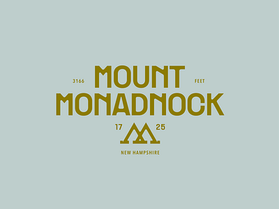 Mount Monadnock appalachian hiking logo monadnock mountain outdoors state park typography