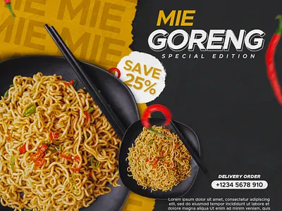 Mie Goreng Promotion Design for Social Media adobe photoshop branding food food design food promotion graphic design instagram instagram design instagram feed instagram post social media social media design social media post