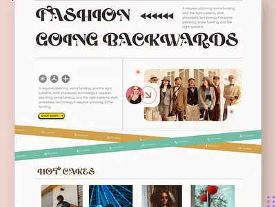 Retro Clothing Website creative creative design design figma flat landing page ui uiux website design