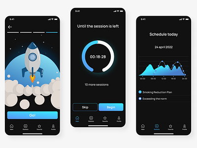 App mobile-give up smoking app appdesign appiphone appsmoke darkteam design designapp give up smoking mobileapp ui ux