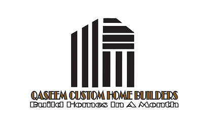 Real Estate logo of Qaseem Builders branding design graphic design illustration logo typography vector