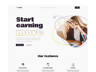 landing page about training design graphic design illustration landing page landing page about training logo ui ux vector