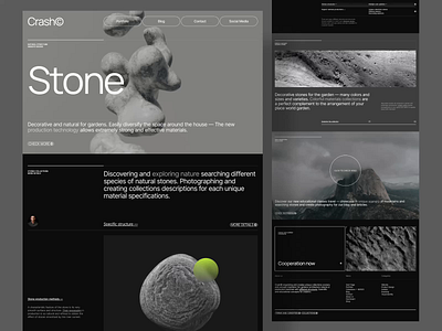 Stones - Website Concept blog cms concept design minimalist modern portfolio science stones technology ui ux web design webdesign website