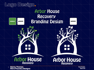 Arbor House Recovery Combination Mark Logo Design adobe adobe illustrator brand design brand identity branding design graphic design illustrator logo logo design vector