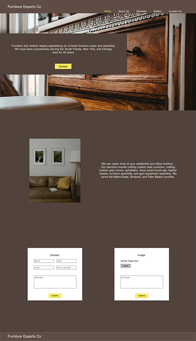 Home Screen for Furniture Experts Co furniture store redesign ux ux design website redesign