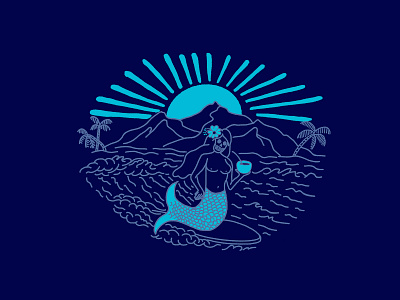 La Sirena apparel design illustration lettering sirena t shirt vector