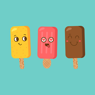 Popsicles design graphic design ill illustration
