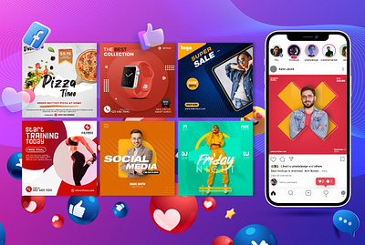 Instagram Posts Designs | Banner Ads ad images ads banner banner ads design facebook facebook ads instagram instagram post post social media social media post design template