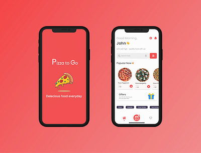 Pizza Mobile App app branding design graphic design illustration logo motion graphics typography ui user vector