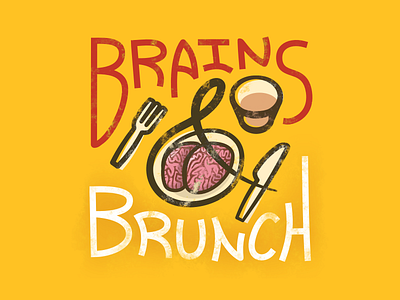 Brains and Brunch branding design graphic design illustration podcast vector