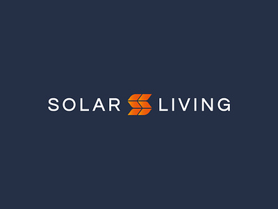 Solar Living Logotype battery branding eco eco friendly grid grids logo minimal panel panels power rays sol solar sun sustainable symbol