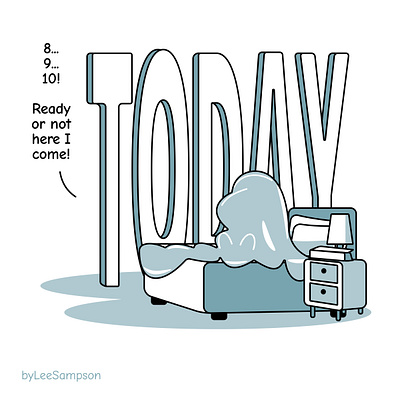 Today is a bed day byleesampson empathy illustration leadership penguins byleesampson