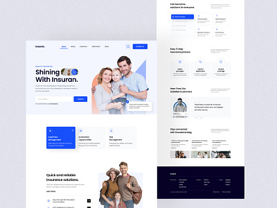 Insuran - Landing Page Design advisor agent business insurance clean design finance fintech health insuretech interface landing page life insurance minimalist modern money policy web design