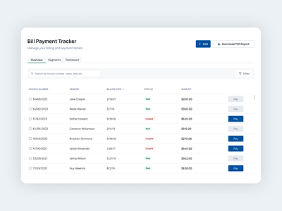 Bill Payment Tracker 🧾 app bill branding graphic design illustration minimalist payment tracker ui ux vector