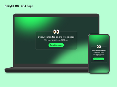 Daily UI Challenge #8 - 404 Page challenge dailyui design figma typography ui uiux
