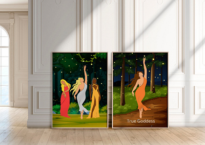 Goddess Illustration. Art Prints art prints girls goddess illustration posters prints rising wall art woman power