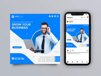 Business Social Media Post | Instagram Banner Design advertisement advertising banner banner design branding business business flyer corporate corporate flyer creative design facebook post graphic design instagram carousel marketing post promotion social media square flyer webinar