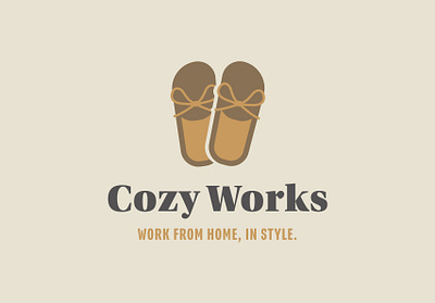 Day 86 - Cozy Works Logo branding cozy logo wfh