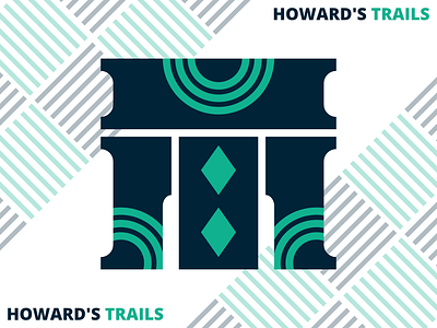 Howard's Trails abstract geometric illustration logo vector