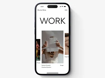 Bruno Silva Portfolio Work Page clean design interaction design ios iphone layout light mode minimal minimalistic mobile modern typography ui ui design ui ux ui ux design uiux user interface ux visual identity