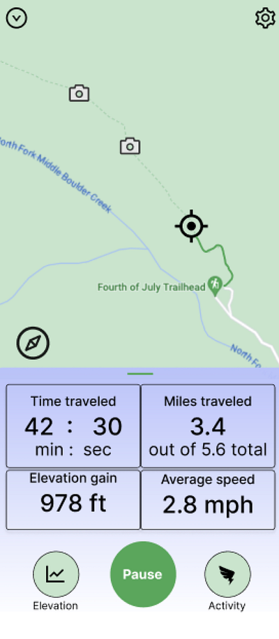 Daily UI Challenge 020, Location Tracker daily ui challenge dailyui hiking app location tracker