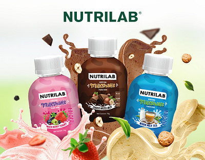 Nutrilab - Social Media Branding advertising branding design digital marketing food graphic design key visual logo milkshake motion graphics ooh social media