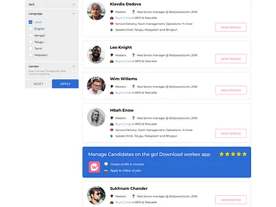 Talent search - Simple but efficient HR Tool! button candidates design employer figma hr illlustration illustration materialdesign online product design sketch talent ui user experience user interface ux webui wireframe xd