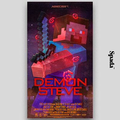 Minecraft conceptual poster design art conceptualposter design minecraft minecraftart poster steve