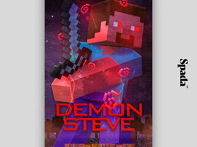 Minecraft conceptual poster design art conceptualposter design minecraft minecraftart poster steve