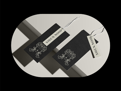 Siren Noir apparel badge brand identity branding design illustration lingerie logo packaging print tags typography