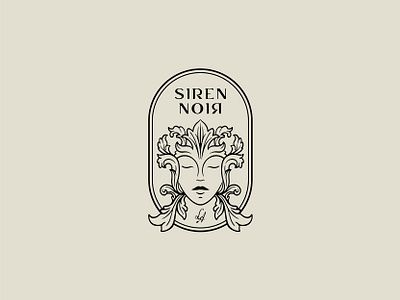 Siren Noir apparel badge brand identity branding design filigree graphic design illustration lingerie logo mascot typography vector vintage